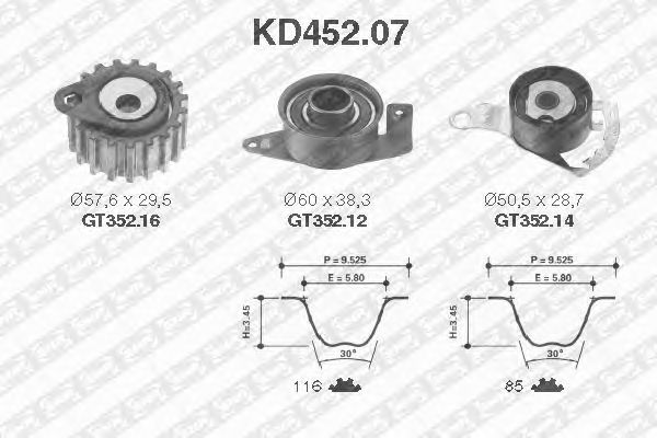 Kit de distribution KD452.07