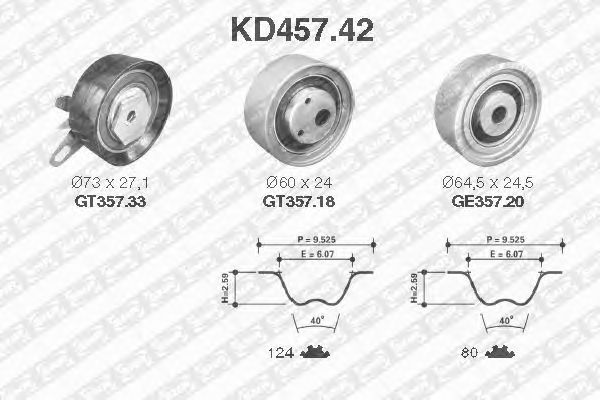 Timing Belt Kit KD457.42