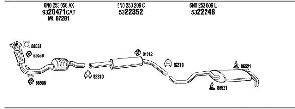 Exhaust System VW20334